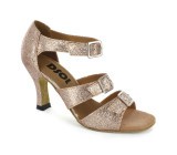Gold Glitter Sandal  with Width-Adjusted Buckle LS167902