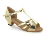 Gold Patent Leather Girl's Latin 1683B-2