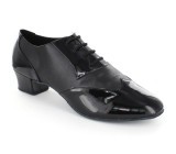 Black synthetic leather Mens Latin  fml230901-2