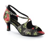 Satin with flower patterns Sandal  A290108