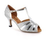 Silver metallic PU & Sparkle Sandal  fls5005-1