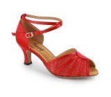Red satin & sparkle Sandal  fls601801-3