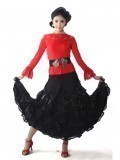 Black Spandex & Gauze Skirt  TBHB-20122102