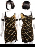 Black Lycra & Rhinestones Dress  SZ-HYJ-L044