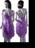 Light-Purple Mercerized Cotton Dress  WH-XZW-L003