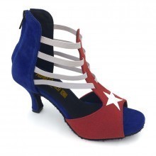Red & Blue Velvet Strappy Sandal adls285201