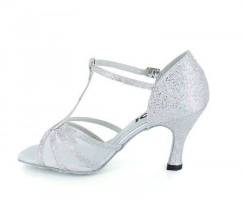 Silver sparkle with white mesh Sandal  LS169204