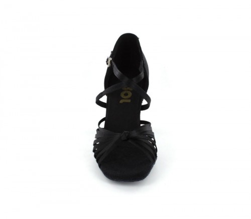Black Satin Sandal  LS171403-1