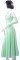 Light Green Lycra & Chiffon Gown  SZ-HYJ-B212