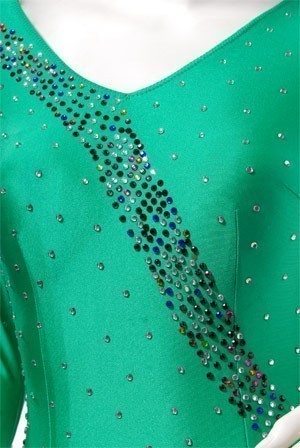 Green Lycra Gown  SZ-HYJ-B162