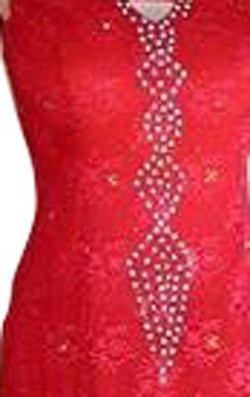 Red Lace & Chiffon Dress  SZ-LHCC3067-DR1010