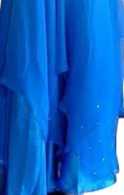 Blue Lycra& Chiffon Dress  SZ-LHCC3067-DR6004