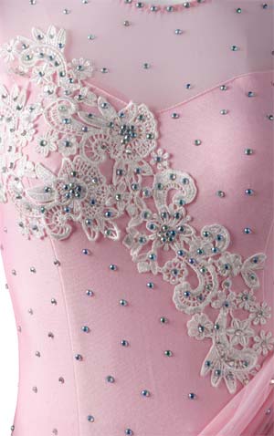 Pink Lycra & Chiffon Dress  sz-lhcc3067-DRp1014