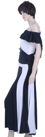 Black & White Sateen &Sateen Dress  WH-XZW-B004