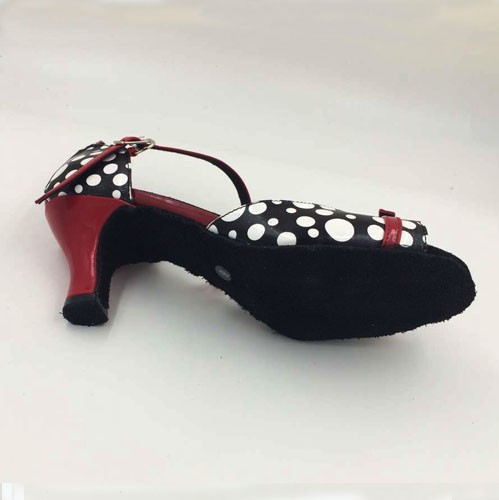 Black & Red Patent Leather Sandal adls283601
