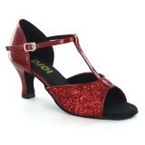 Red Patent & Glitter Sandal  LS160903