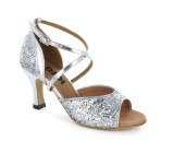 Silver Glitter Patent Sandal  LS164801