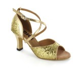 Gold Glitter Patent Sandal  LS164803