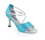 Blue Satin with Silver PU Sandal  LS165919