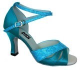 Blue Sparkle & Satin Sandal 168203