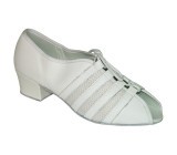 White leather & net with suede sole Sandal  LS172502