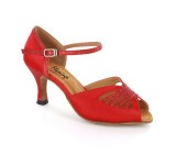 Red satin & sparkle Sandal  fls380-5