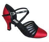Black Patent Leather & Red Satin Pumps 686102