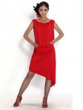 Red Plyeste Long Dress  TBHB-50201