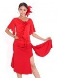Red Polyester skirt  TBHB-801002