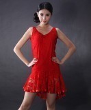 Red Viscose Long Dress  TBHB-802202