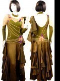 Brown Lycra & Silk Fabric Dress  SZ-HYJ-B137