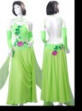 Green Lycra & Chiffon Gown  SZ-HYJ-B203