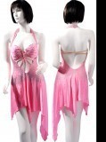 Pink lycra &Lycra Dress  SZ-HYJ-L171