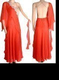 Red Lycra & Chiffon Dress  SZ-LHCC3067-DR1002