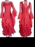 Red Lace & Chiffon Dress  SZ-LHCC3067-DR1006