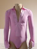 Pink Lycra & Satin Shirt  WH-XZW-M010