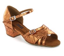 Brown Patent Sandal  with Width-Adjusted Buckle LS175008