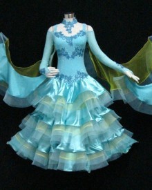 Blue Spandex &Silk Fabric Dress  SZ-HYJ-B1102