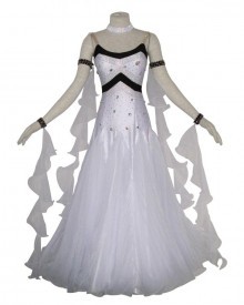 White Spandex & Gauze Dress  SZ-HYJ-B865