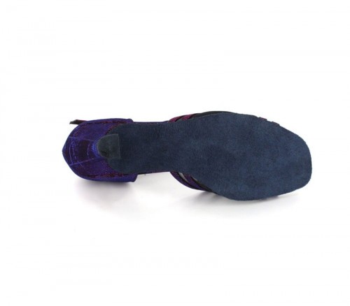 Purple Sparkle & Black Mesh Sandal  LS160307