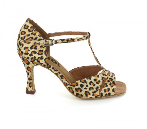 Leopard-fur Pattern Satin Sandal  LS161705