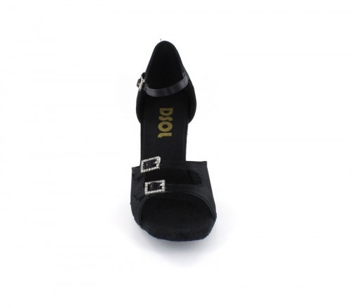 Black Satin Sandal  LS161901