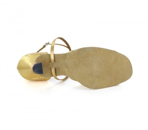 Gold Patent leather & Mesh Sandal  LS162911