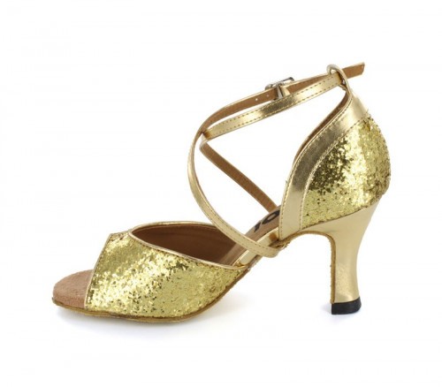 Gold Glitter Patent Sandal  LS164803
