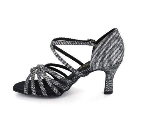 Black & Silver Spots Pattern Sandal  LS165005
