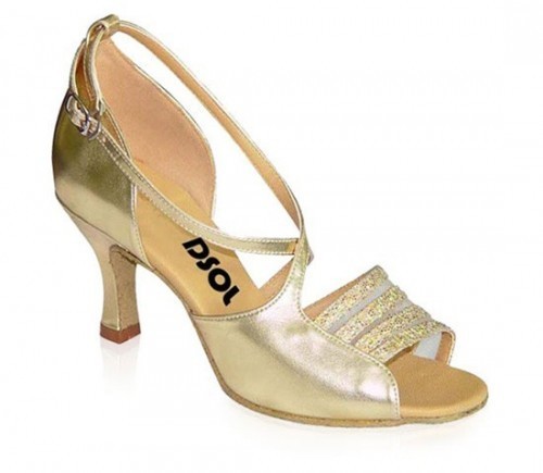 Gold Patent with Glitter Sandal  LS165201