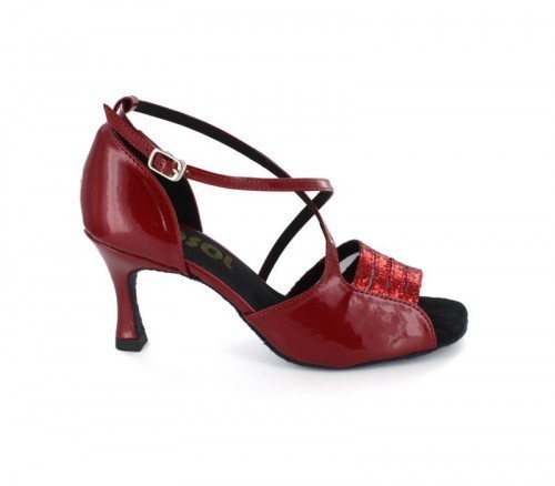 Red Patent with Glitter Sandal  LS165206