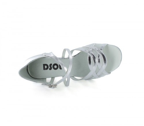 Silver Patent Leather & White Mesh Sandal  LS165705