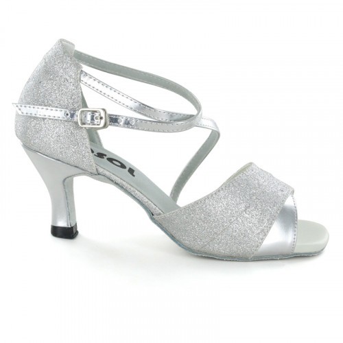 Silver Glitter & Patent Sandal  LS165907
