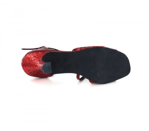 Red Sparkle & Patent Sandal  LS165909